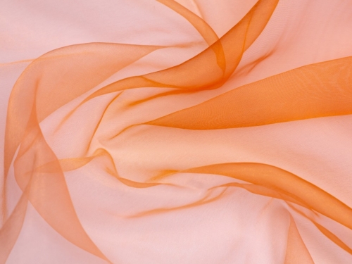 Sheer Organza Fabric Burnt Orange