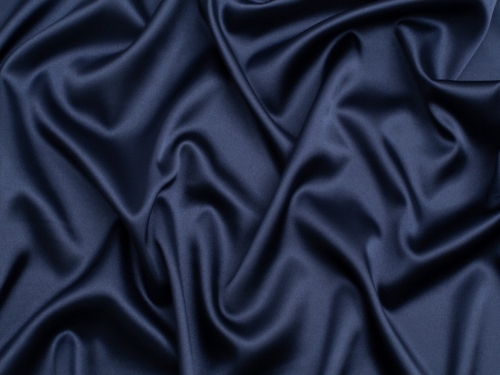 Minerva Core Range Light Stretch Woven Satin Fabric Navy Blue