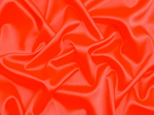 Minerva Core Range Light Stretch Woven Satin Fabric Neon Orange