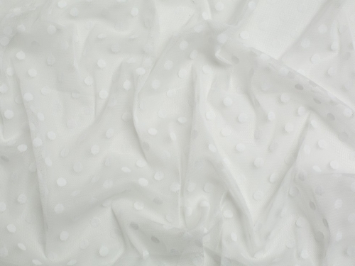 Minerva Core Range Dobby Spot Mesh Fabric Ivory