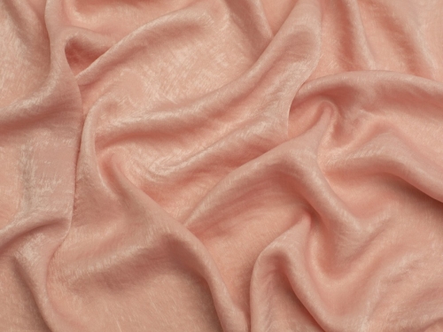 Deadstock Washed Texture Satin Crepe Fabric Dusty Pink