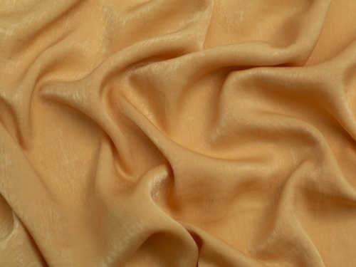 Deadstock Washed Texture Satin Crepe Fabric Gold