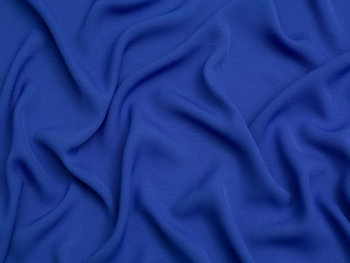 Airflow Textured Weave Polyester Crepe Fabric Cobalt Blue