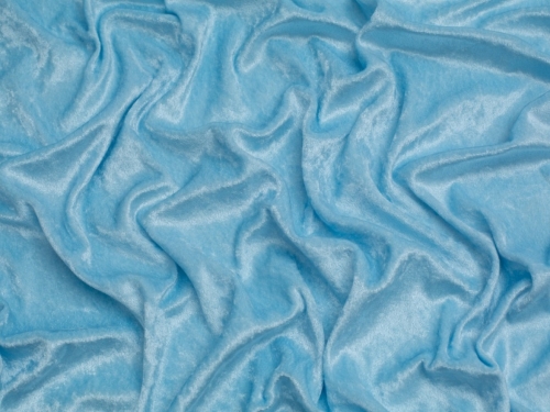 Minerva Core Range Crush Velvet Stretch Knit Fabric Light Blue