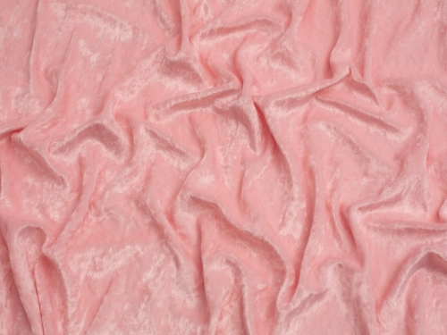Minerva Core Range Crush Velvet Stretch Knit Fabric Light Pink