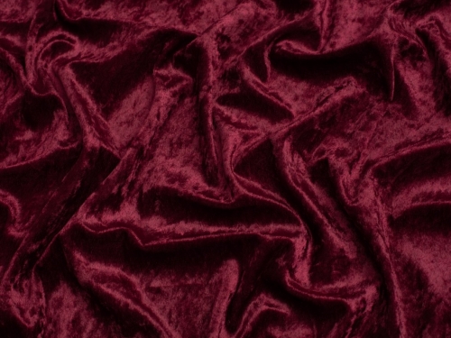 Minerva Core Range Crush Velvet Stretch Knit Fabric Burgundy