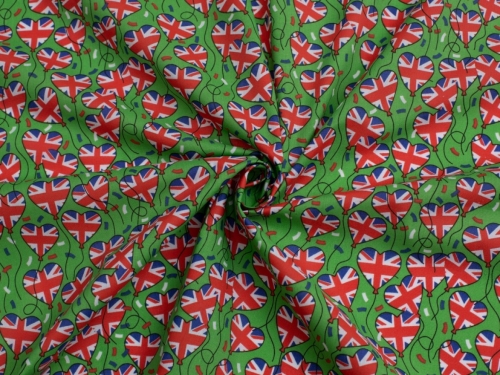 Printed Polycotton Fabric Green