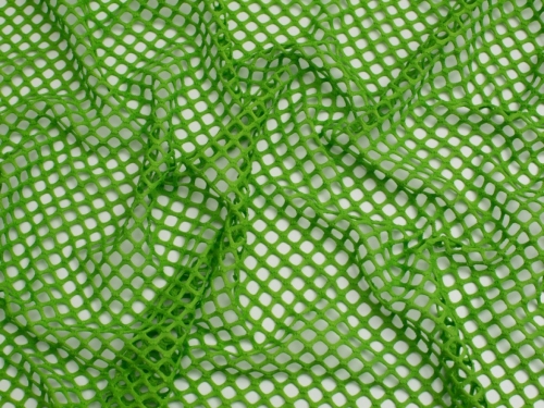 Minerva Core Range Chunky Fish Net Mesh Fabric Lime Green