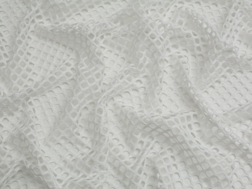 Minerva Core Range Chunky Fish Net Mesh Fabric Ivory