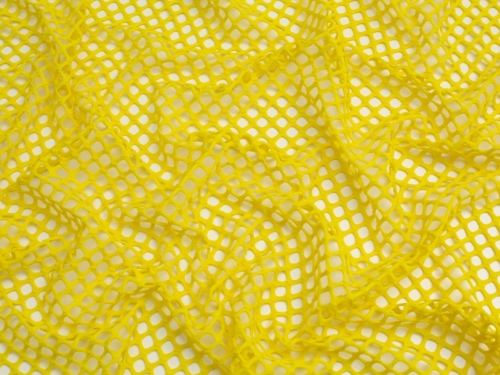 Minerva Core Range Chunky Fish Net Mesh Fabric Bright Yellow