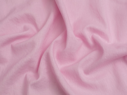 Minerva Core Range Washed Slub 100% Linen Fabric Rose Pink