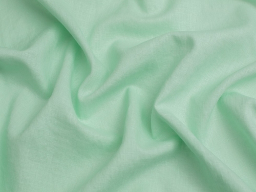 Minerva Core Range Washed Slub 100% Linen Fabric Bright Mint
