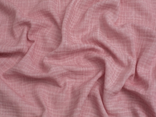 Tie Dye Cotton Double Gauze Fabric Soft Dusky Rose