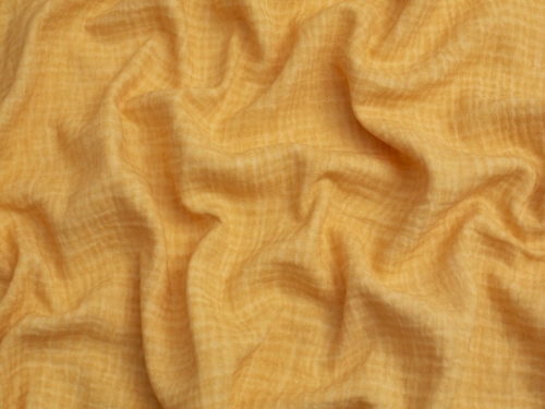 Tie Dye Cotton Double Gauze Fabric Soft Ochre