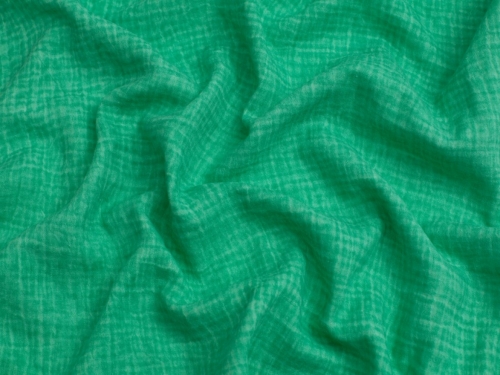 Tie Dye Cotton Double Gauze Fabric Bright Jade