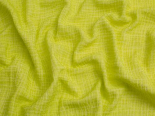 Tie Dye Cotton Double Gauze Fabric Citrus Green