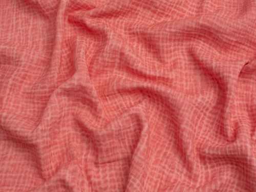 Tie Dye Cotton Double Gauze Fabric Coral