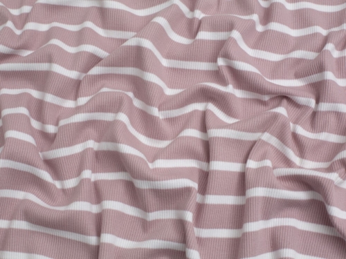 Yarn Dyed Heavy Cotton Rib Stretch Knit Fabric Soft Old Rose