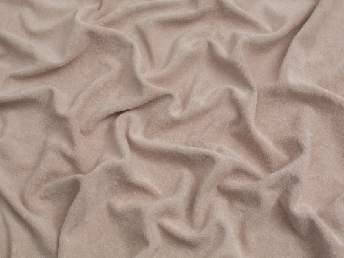 Minerva Core Range One Sided Cotton Towelling Fabric Flax