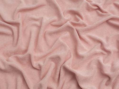 Minerva Core Range One Sided Cotton Towelling Fabric Blush Rose