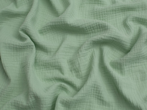 Minerva Core Range Cotton Double Gauze Fabric Soft Green