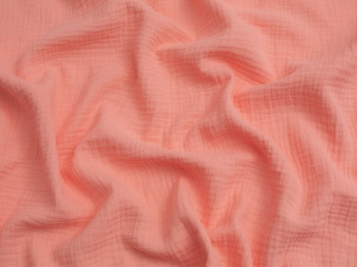 Minerva Core Range Cotton Double Gauze Fabric Soft Peach