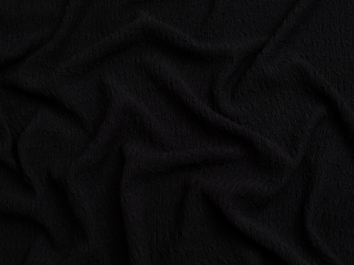 Minerva Core Range Popcorn Textured Stretch Knit Fabric Black