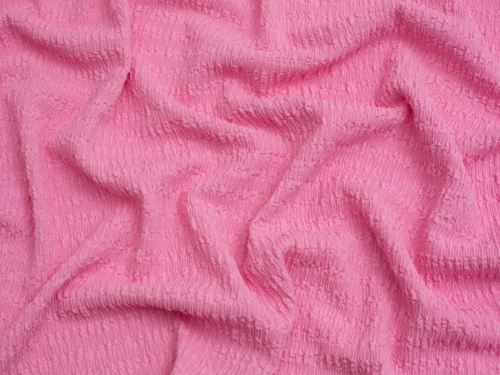 Minerva Core Range Popcorn Textured Stretch Knit Fabric Rose Pink