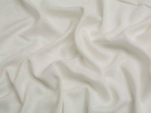 Minerva Core Range Stretch Woven Slub Linen Look Viscose Fabric Ivory