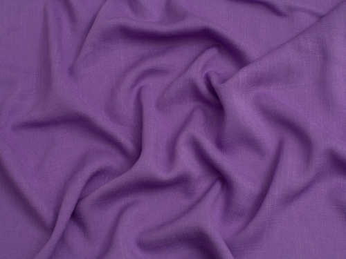 Minerva Core Range Stretch Woven Slub Linen Look Viscose Fabric Lilac