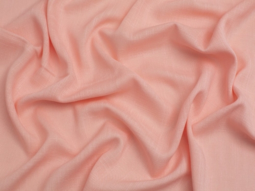 Minerva Core Range Stretch Woven Slub Linen Look Viscose Fabric Blush Pink