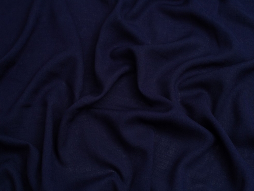 Minerva Core Range Stretch Woven Slub Linen Look Viscose Fabric Navy Blue
