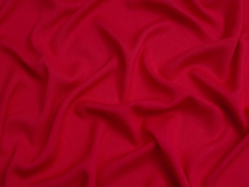 Minerva Core Range Stretch Woven Slub Linen Look Viscose Fabric Red