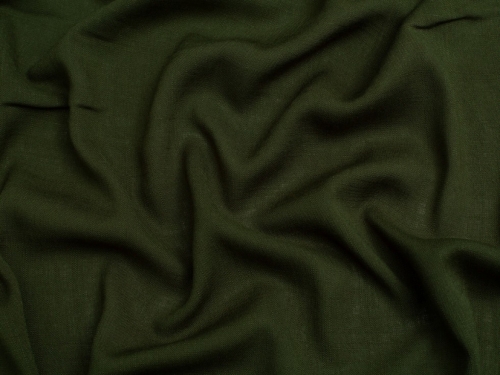 Minerva Core Range Stretch Woven Slub Linen Look Viscose Fabric Army Green