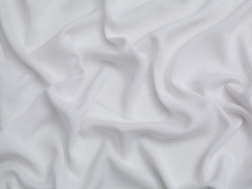 Minerva Core Range Stretch Woven Slub Linen Look Viscose Fabric White