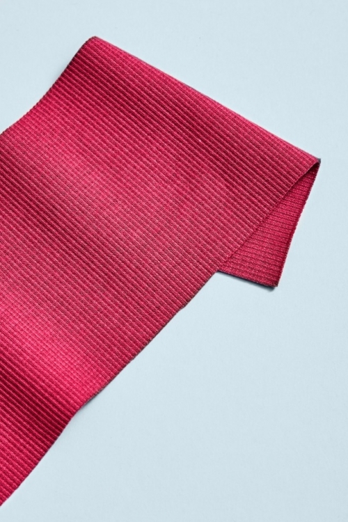 Mind The MAKER Organic Cotton Rib Stretch Knit Fabric Crimson