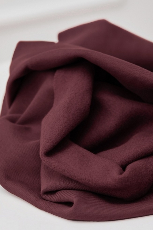 Mind The MAKER Organic Fleece Back Sweatshirt Stretch Knit Fabric Grape
