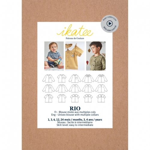Ikatee Paper Sewing Pattern Baby Rio Blouse