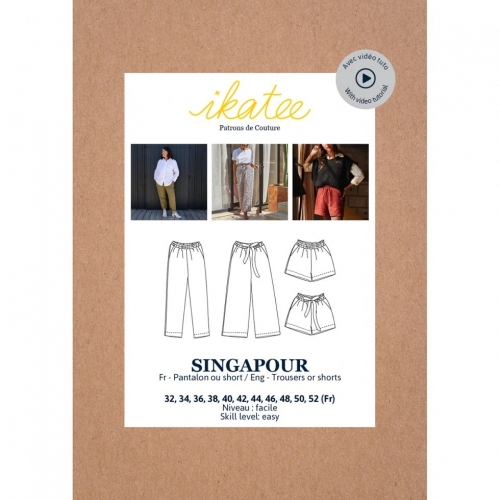Ikatee Paper Sewing Pattern Singapour Trousers & Shorts