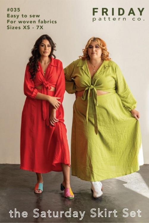 Friday Pattern Company Paper Sewing Pattern Saturday Skirt Set
