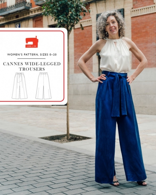 Liesl + Co Paper Sewing Pattern Cannes Wide Legged Trousers