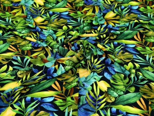 Minerva Exclusive Verdant Vale Viscose Challis POD Fabric Twilight