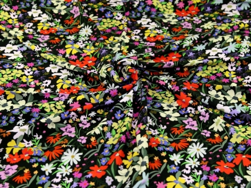 Minerva Exclusive Blooming Glade Viscose Challis POD Fabric