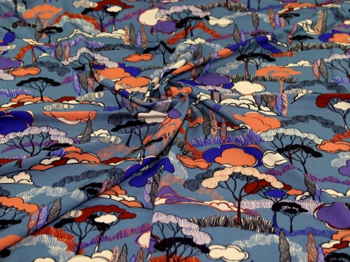 Minerva Exclusive Mystic Grove Viscose Challis POD Fabric