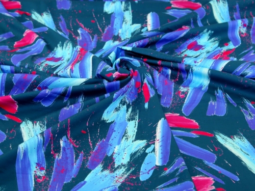 Minerva Exclusive Dynamic Brushstrokes Cotton Sateen POD Fabric