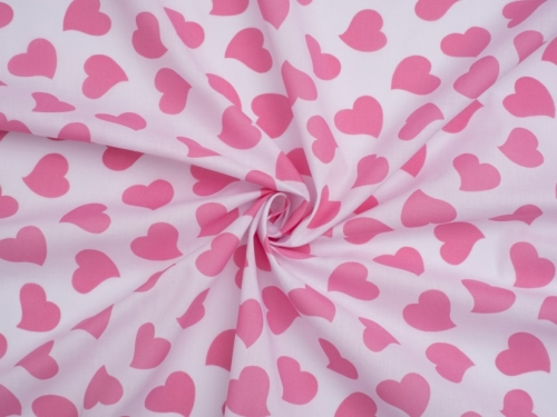 Printed Polycotton Fabric Pink