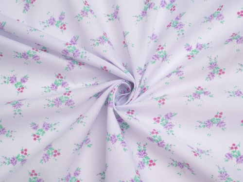 Printed Polycotton Fabric Lilac