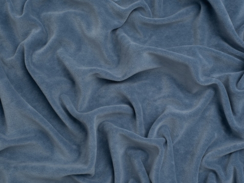 Minerva Core Range Cotton Velour Stretch Knit Fabric Soft Jeans Blue
