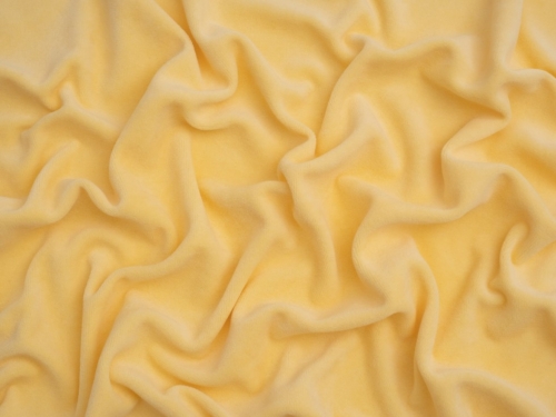 Minerva Core Range Cotton Velour Stretch Knit Fabric Lemon Yellow