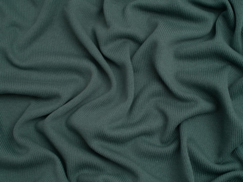 Minerva Core Range 100% Cotton Sweater Knit Stretch Fabric Forest Green